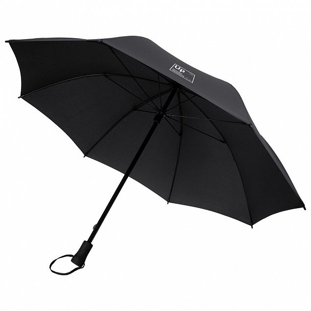Зонт-трость «Разделение труда. Управгений», черный с логотипом в Ставрополе заказать по выгодной цене в кибермаркете AvroraStore