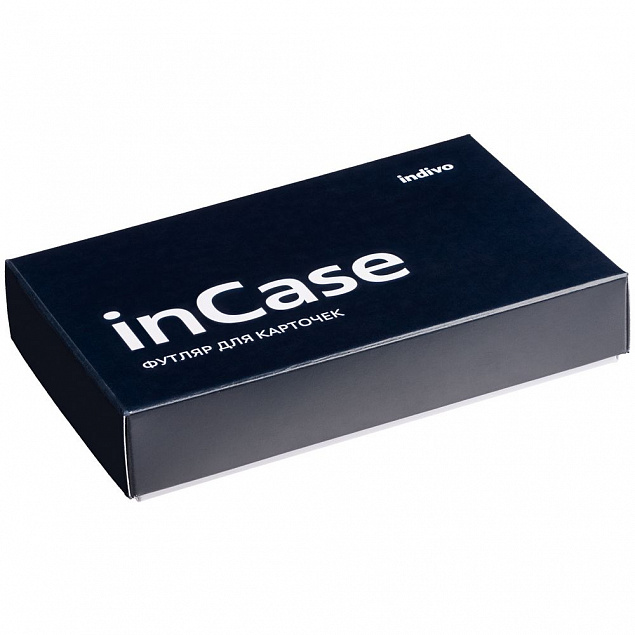 Футляр для карточек inCase, серый с бордовым с логотипом в Ставрополе заказать по выгодной цене в кибермаркете AvroraStore