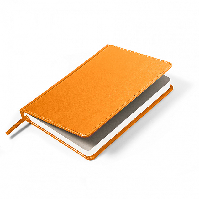 Ежедневник недатированный Anderson, А5,  оранжевый, белый блок с логотипом в Ставрополе заказать по выгодной цене в кибермаркете AvroraStore