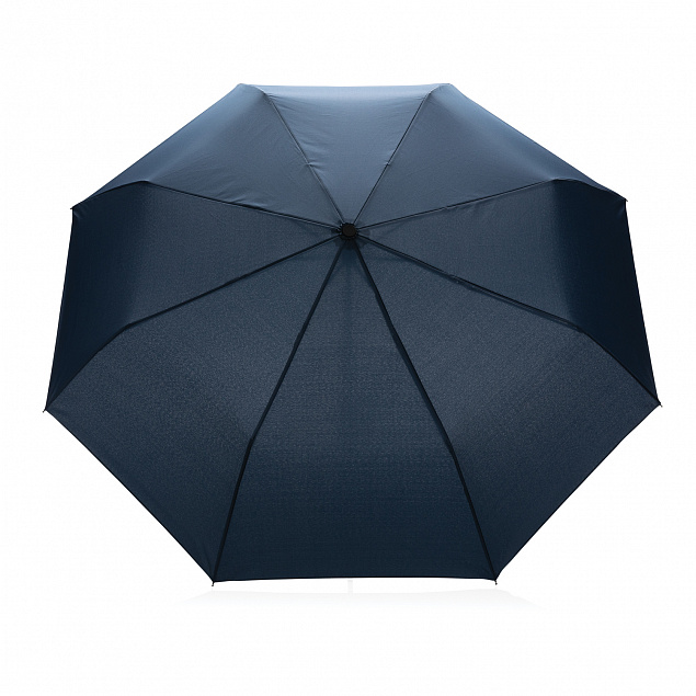 Компактный зонт Impact из RPET AWARE™ с бамбуковой ручкой, 20.5" с логотипом в Ставрополе заказать по выгодной цене в кибермаркете AvroraStore