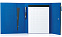 Папка А4  "PATRIX"  с блокнотом и карманом  на молнии, синяя, полиэстер 600D с логотипом в Ставрополе заказать по выгодной цене в кибермаркете AvroraStore