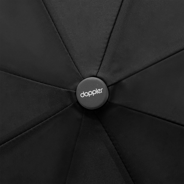 Зонт складной Fiber Magic, черный с логотипом в Ставрополе заказать по выгодной цене в кибермаркете AvroraStore