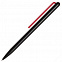 Шариковая ручка GrafeeX в чехле, черная с красным с логотипом в Ставрополе заказать по выгодной цене в кибермаркете AvroraStore