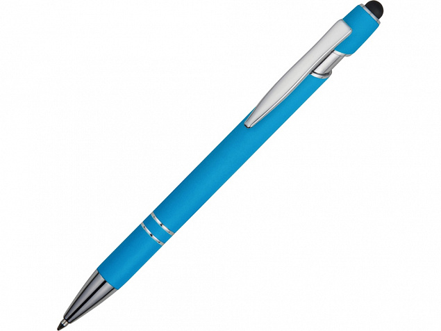 Ручка-стилус металлическая шариковая Sway soft-touch с логотипом в Ставрополе заказать по выгодной цене в кибермаркете AvroraStore
