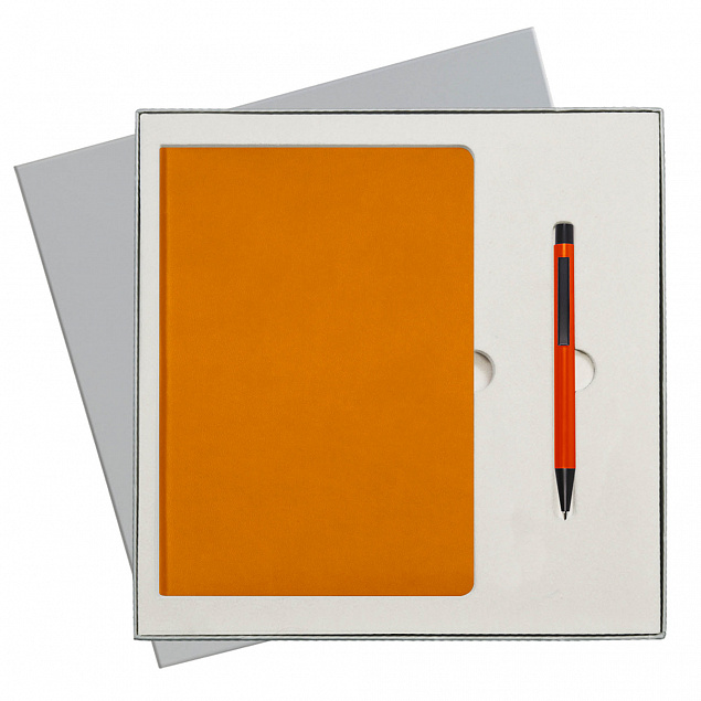 Подарочный набор Portobello/Sky оранжевый (Ежедневник недат А5, Ручка) беж. ложемент с логотипом в Ставрополе заказать по выгодной цене в кибермаркете AvroraStore