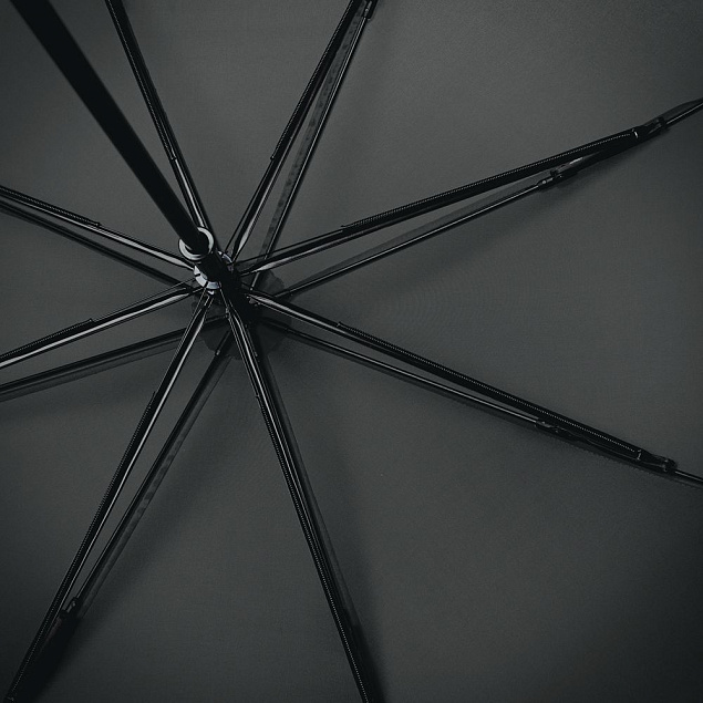 Зонт-трость Wind, черный с логотипом в Ставрополе заказать по выгодной цене в кибермаркете AvroraStore