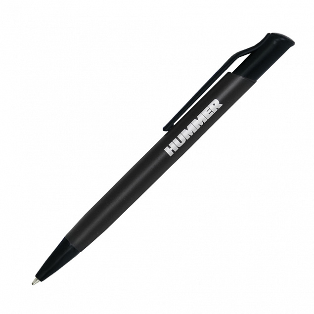 Шариковая ручка Grunge, черная с логотипом в Ставрополе заказать по выгодной цене в кибермаркете AvroraStore