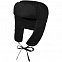 Шапка-ушанка Shelter, черная с логотипом в Ставрополе заказать по выгодной цене в кибермаркете AvroraStore