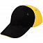Бейсболка Unit Smart, черная со светло-желтым с логотипом в Ставрополе заказать по выгодной цене в кибермаркете AvroraStore