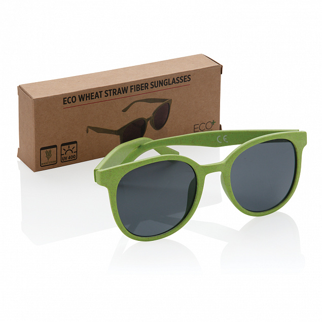 Солнцезащитные очки ECO, зеленый с логотипом в Ставрополе заказать по выгодной цене в кибермаркете AvroraStore