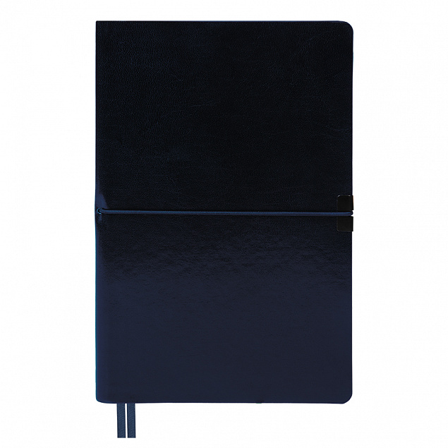 Ежедневник недатированный Save , A5, темно-синий,  рециклированная кожа, кремовый блок, подарочная с логотипом в Ставрополе заказать по выгодной цене в кибермаркете AvroraStore