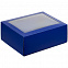 Коробка с окном InSight, синяя с логотипом в Ставрополе заказать по выгодной цене в кибермаркете AvroraStore