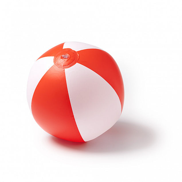 Мяч надувной SAONA, Белый/Красный с логотипом в Ставрополе заказать по выгодной цене в кибермаркете AvroraStore