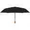 Зонт складной Nature Magic, черный с логотипом в Ставрополе заказать по выгодной цене в кибермаркете AvroraStore