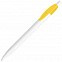 Ручка шариковая X-1 WHITE, белый/желтый непрозрачный клип, пластик с логотипом в Ставрополе заказать по выгодной цене в кибермаркете AvroraStore
