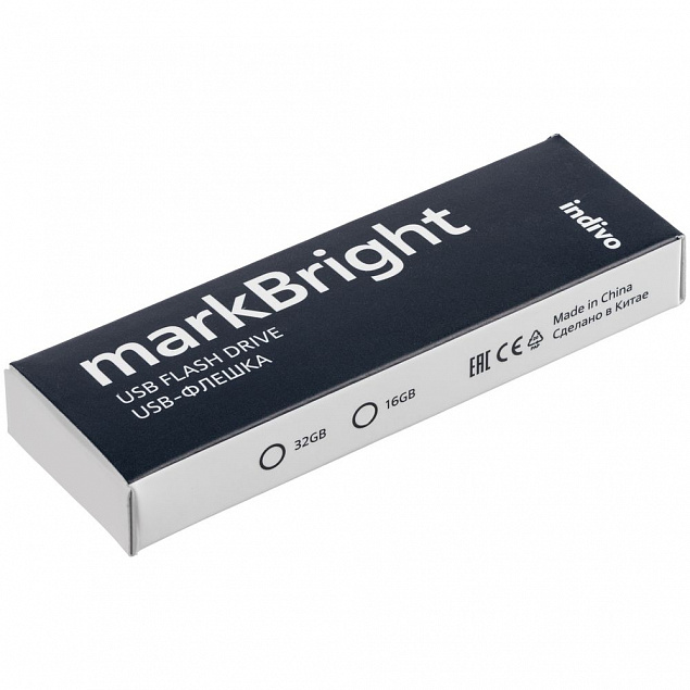Флешка markBright с синей подсветкой, 32 Гб с логотипом в Ставрополе заказать по выгодной цене в кибермаркете AvroraStore