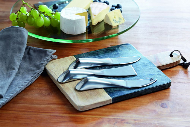 Набор ножей для сыра Wave с логотипом в Ставрополе заказать по выгодной цене в кибермаркете AvroraStore