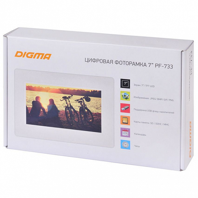 Цифровая фоторамка Digma PF-733, белая с логотипом в Ставрополе заказать по выгодной цене в кибермаркете AvroraStore