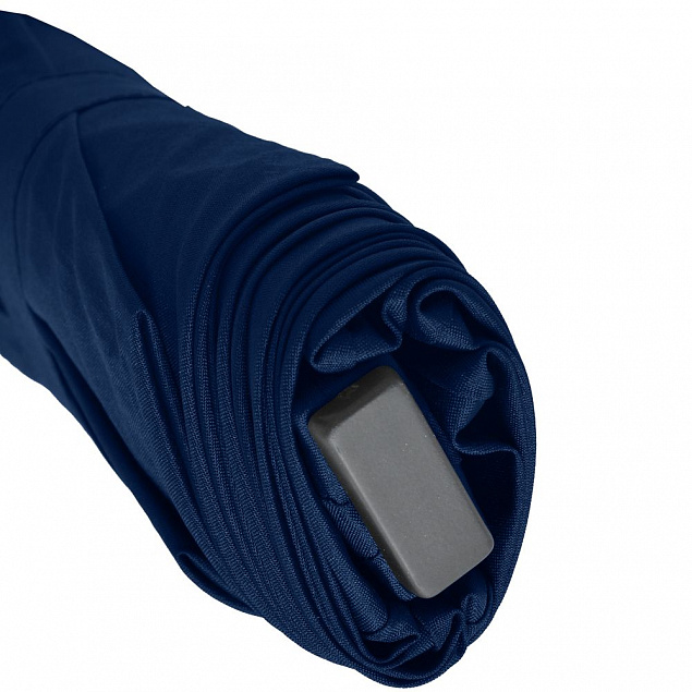 Зонт складной Mini Hit Flach, темно-синий с логотипом в Ставрополе заказать по выгодной цене в кибермаркете AvroraStore