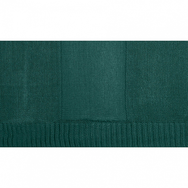 Плед ELSKER MIDI, темно-зеленый, шерсть 30%, акрил 70%, 150*200 см с логотипом в Ставрополе заказать по выгодной цене в кибермаркете AvroraStore
