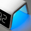 Настольные часы с беспроводной зарядкой 15W, Flame, белый цвет с логотипом в Ставрополе заказать по выгодной цене в кибермаркете AvroraStore