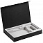 Коробка Silk с ложементом под ежедневник, аккумулятор и ручку, черная с логотипом в Ставрополе заказать по выгодной цене в кибермаркете AvroraStore