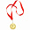 Медаль наградная на ленте  "Золото" с логотипом в Ставрополе заказать по выгодной цене в кибермаркете AvroraStore