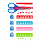 Набор мини-дыроколов и ножниц fun-design, синий с логотипом в Ставрополе заказать по выгодной цене в кибермаркете AvroraStore