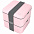 Ланчбокс MB Square, розовый с логотипом в Ставрополе заказать по выгодной цене в кибермаркете AvroraStore