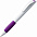 Ручка шариковая Grip, белая с фиолетовым с логотипом в Ставрополе заказать по выгодной цене в кибермаркете AvroraStore