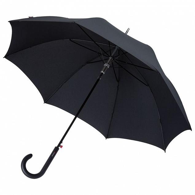 Зонт-трость E.703, черный с логотипом в Ставрополе заказать по выгодной цене в кибермаркете AvroraStore