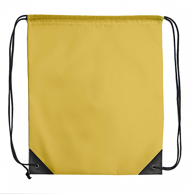Рюкзак мешок с укреплёнными уголками BY DAY, желтый, 35*41 см, полиэстер 210D с логотипом в Ставрополе заказать по выгодной цене в кибермаркете AvroraStore