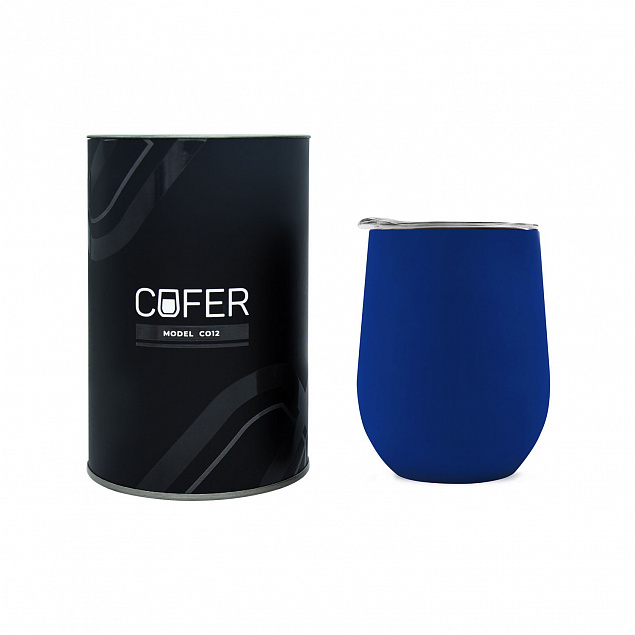 Набор Cofer Tube софт-тач CO12s black, синий с логотипом в Ставрополе заказать по выгодной цене в кибермаркете AvroraStore