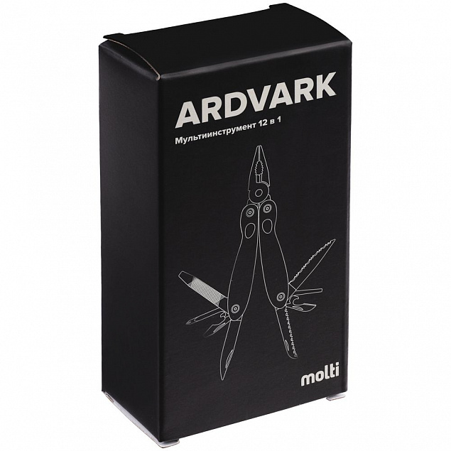 Мультиинструмент Ardvark, черный с логотипом в Ставрополе заказать по выгодной цене в кибермаркете AvroraStore