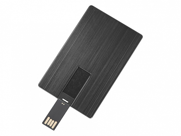 USB-флешка на 16 Гб «Card Metal» в виде металлической карты с логотипом в Ставрополе заказать по выгодной цене в кибермаркете AvroraStore