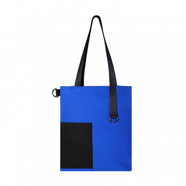 Шоппер Superbag Color (синий с чёрным) с логотипом в Ставрополе заказать по выгодной цене в кибермаркете AvroraStore