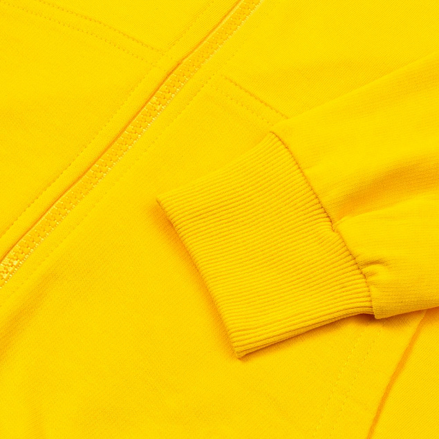 Толстовка на молнии с капюшоном Unit Siverga, желтая с логотипом в Ставрополе заказать по выгодной цене в кибермаркете AvroraStore