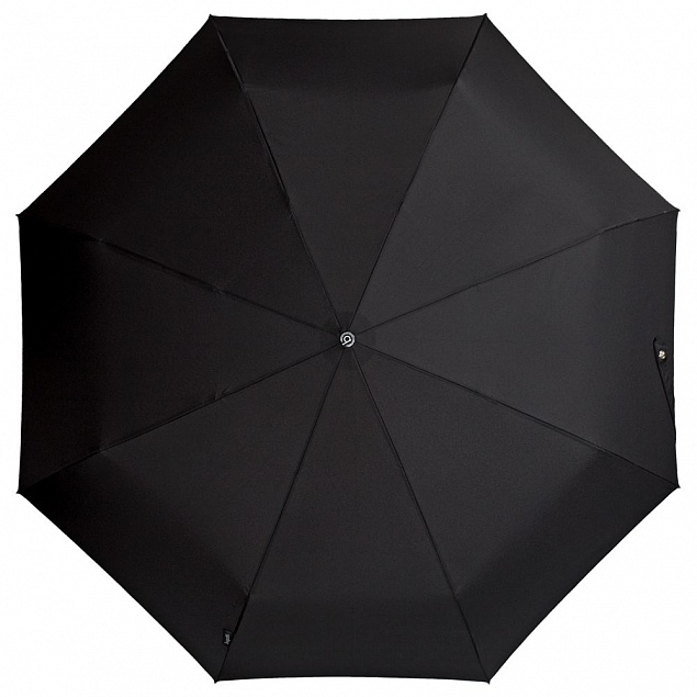 Складной зонт Gran Turismo, черный с логотипом в Ставрополе заказать по выгодной цене в кибермаркете AvroraStore