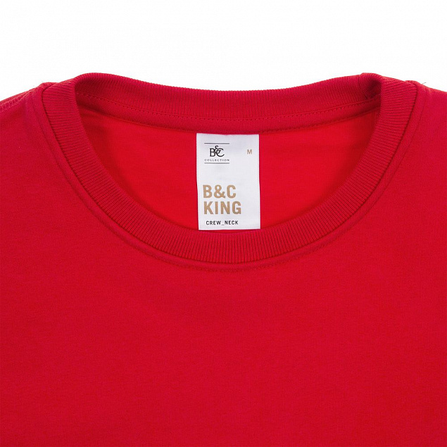 Свитшот унисекс King, красный с логотипом в Ставрополе заказать по выгодной цене в кибермаркете AvroraStore