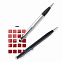 Ручка-стилус Touch 2 в 1, серебряный с логотипом в Ставрополе заказать по выгодной цене в кибермаркете AvroraStore
