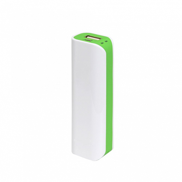 Внешний аккумулятор, Aster PB, 2000 mAh, белый/зеленый, транзитная упаковка с логотипом в Ставрополе заказать по выгодной цене в кибермаркете AvroraStore