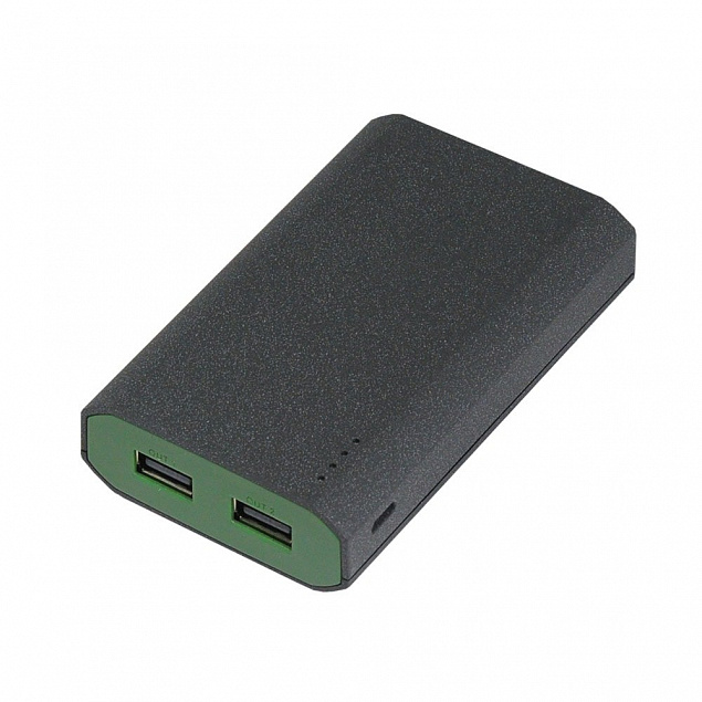 Внешний аккумулятор, Stone Island PB, 7800 mAh, т.-серый/зеленый, подарочная упаковка с логотипом в Ставрополе заказать по выгодной цене в кибермаркете AvroraStore