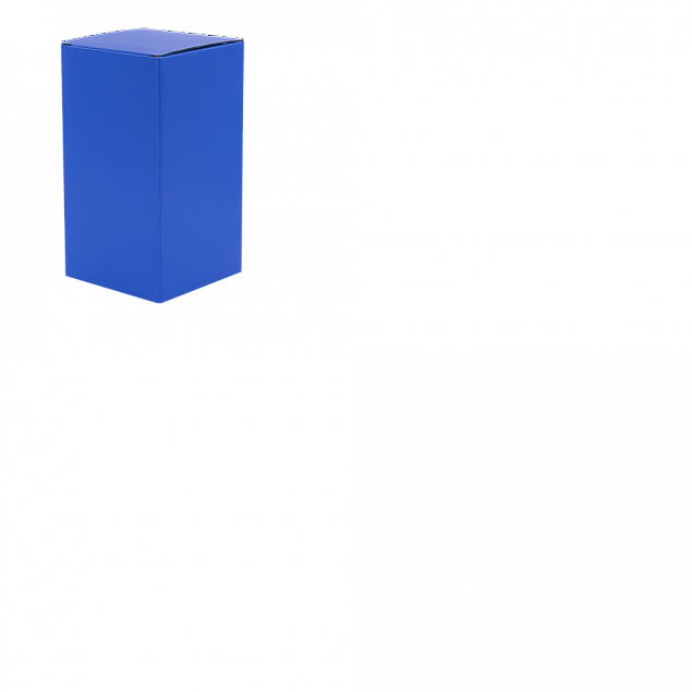 Коробка глянцевая для термокружки Surprise, синяя с логотипом в Ставрополе заказать по выгодной цене в кибермаркете AvroraStore
