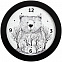Часы настенные Bear, черные с логотипом в Ставрополе заказать по выгодной цене в кибермаркете AvroraStore