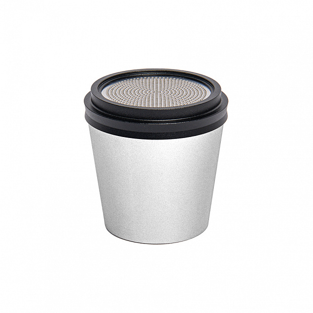 Портативная mini Bluetooth-колонка Sound Burger "Coffee" серебристый с логотипом в Ставрополе заказать по выгодной цене в кибермаркете AvroraStore