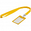 Карман для бейджа с лентой Staff, желтый с логотипом в Ставрополе заказать по выгодной цене в кибермаркете AvroraStore