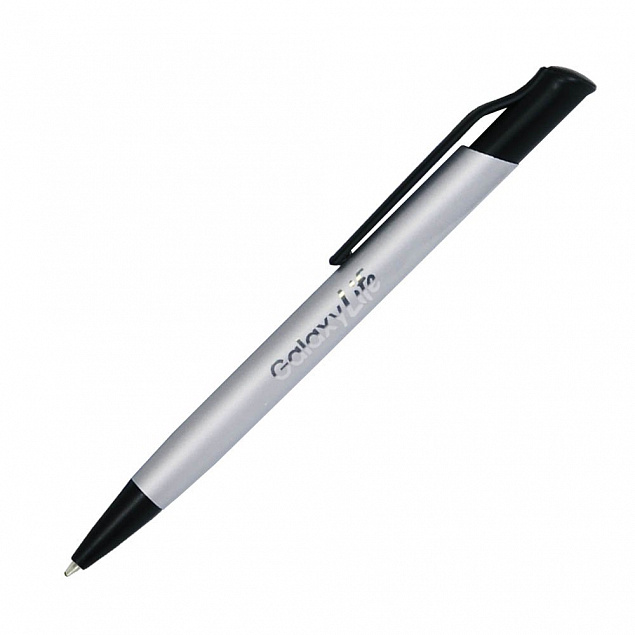 Шариковая ручка Grunge, серебряная с логотипом в Ставрополе заказать по выгодной цене в кибермаркете AvroraStore
