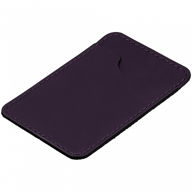 Чехол для карты на телефон Alaska, фиолетовый с логотипом в Ставрополе заказать по выгодной цене в кибермаркете AvroraStore