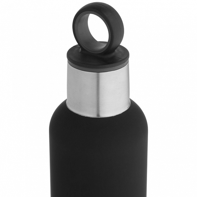 Термобутылка Sherp, черная с логотипом в Ставрополе заказать по выгодной цене в кибермаркете AvroraStore