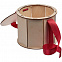 Коробка круглая Drummer, круглая, с красной лентой с логотипом в Ставрополе заказать по выгодной цене в кибермаркете AvroraStore